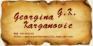 Georgina Karganović vizit kartica